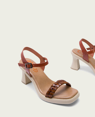 SANDALIA TACON ALTO CUERO KALI