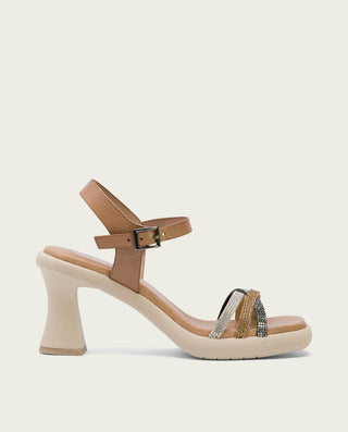 SANDALIA TACON ALTO TAUPE KARAH